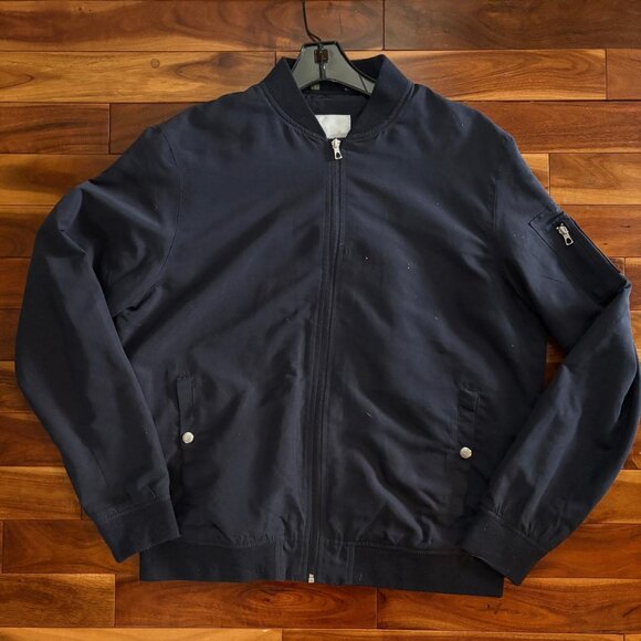 Only and Sons Bomber Jacket - Navy Size L - Picture 1 of 3